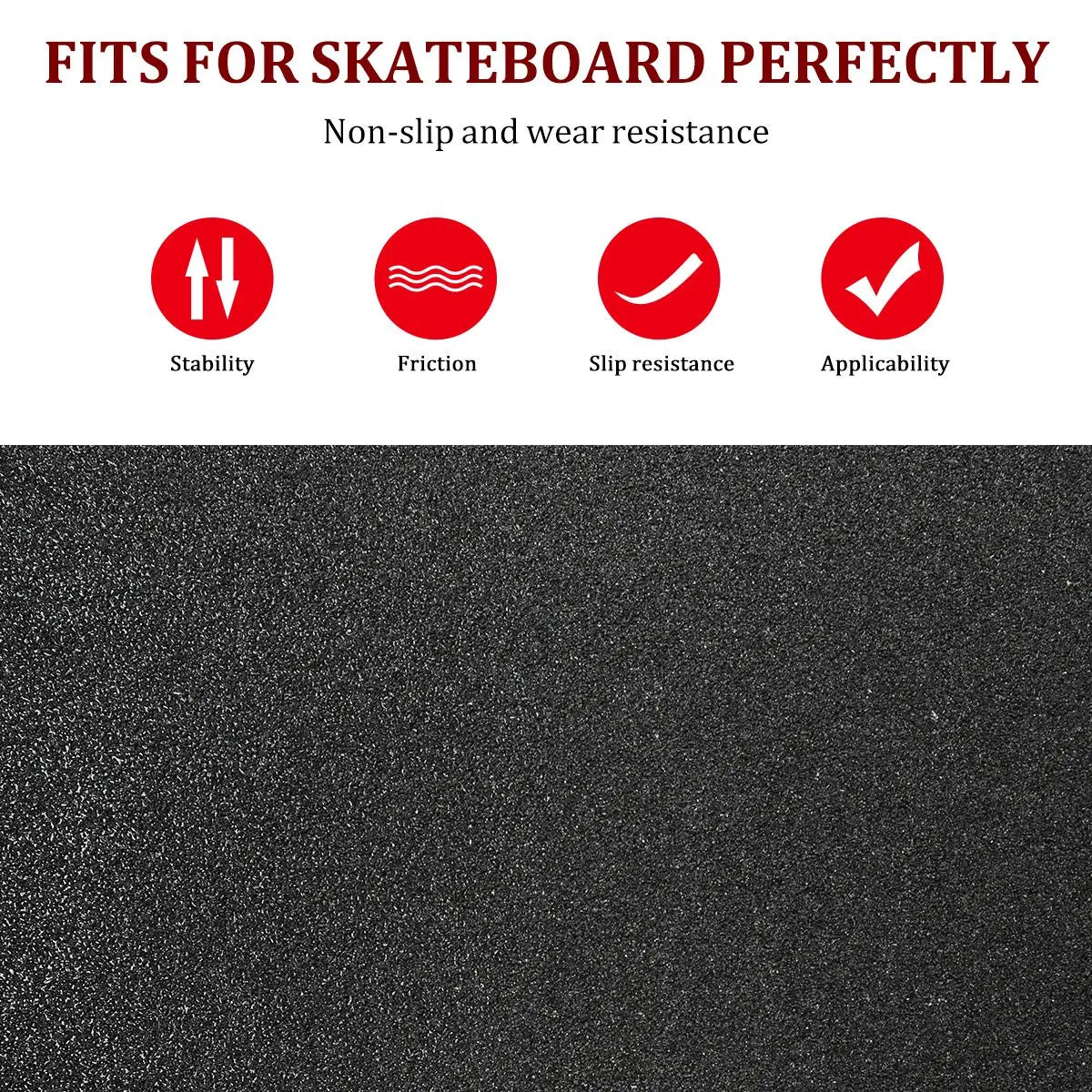 Skateboard Grip Tape Sheet 31x8 Inches