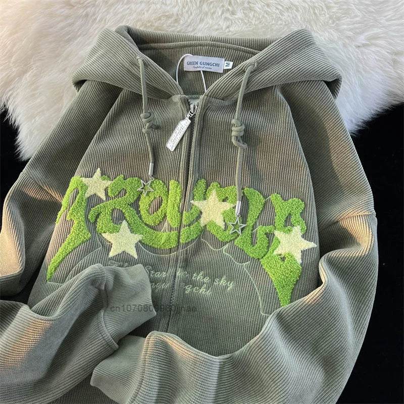 Japanese Y2k Zip Hoodies