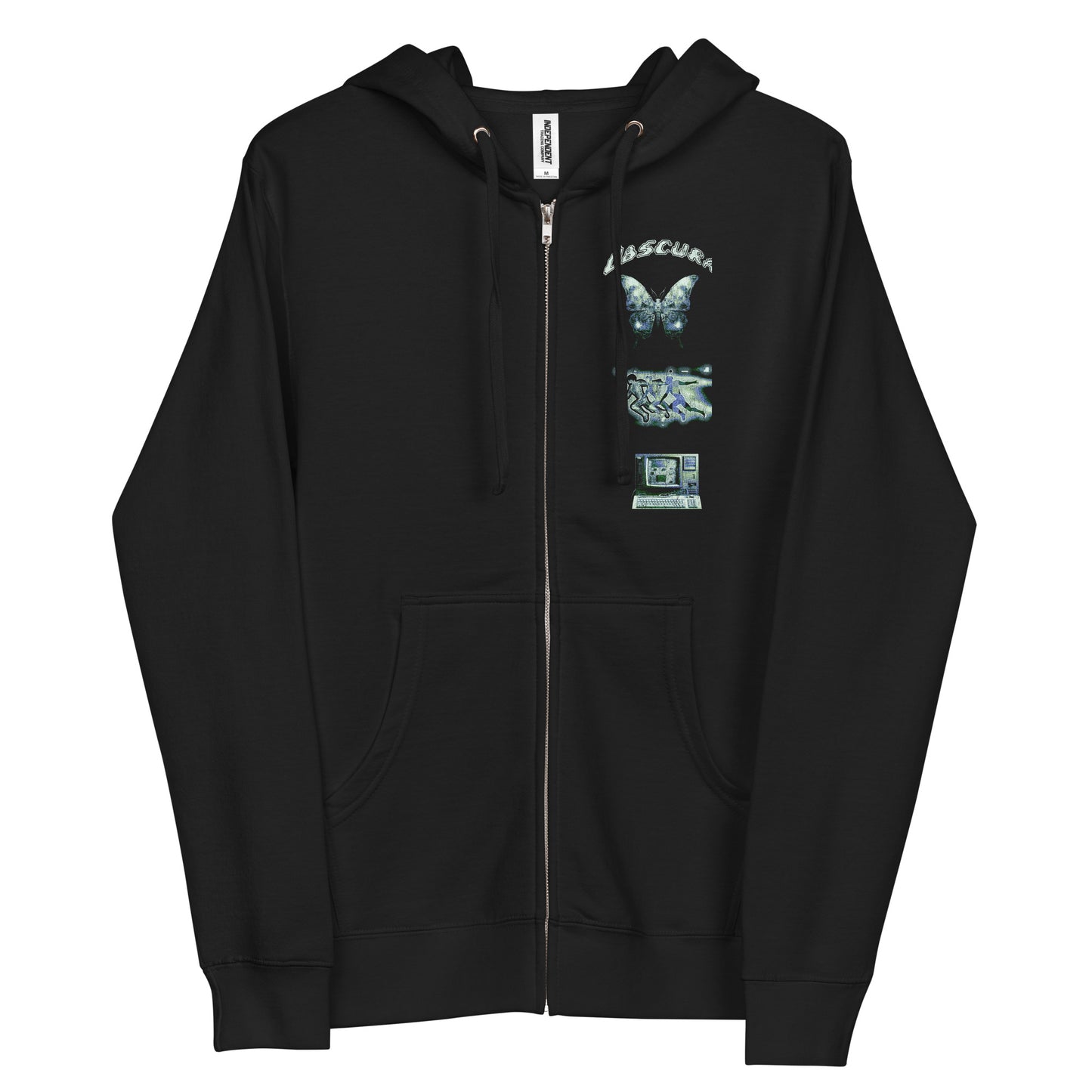 Microchip with Butterflywings Full Zip Sweatshirt